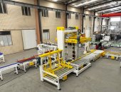 龍門碼垛在線纏繞包裝線